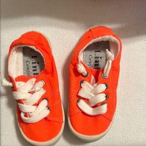 Kids Orange Canvas Shoes